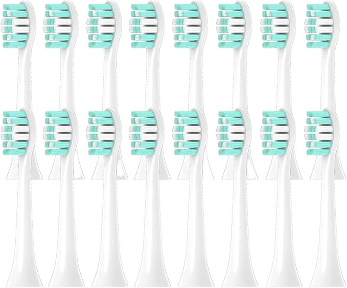 Toothbrush Soft Bristle Brush Heads Compatible for HX3120 HX3130 HX3216 HX3226 HX3240 HX3250 HX3260 HX3631(16pcs)