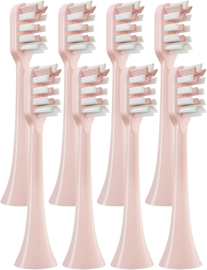 20PCS Replacement Toothbrush HeadsCompatible for SOOCAS X3S/X3U/X5 Electric Tooth Brush Soft Bristle Nozzles(20 Pink)