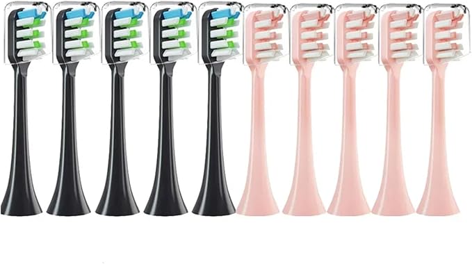 Replacement Brush Heads ForCompatible for Xiaomi SOOCAS X3 X5 V1 X3U 5-10pcs Bristle Electric Toothbrush Sealed Packed(5black 5pink)