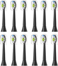 Replacement Toothbrush HeadsCompatible for with Electric and Other Snap-On Handles(12pcs Black)