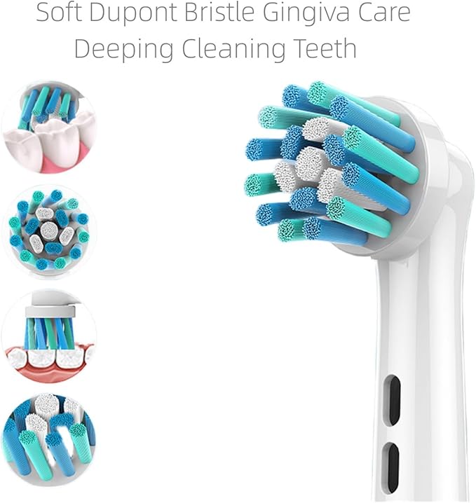Compatible For Oral B EB50-P Multi-Angle Deep Cleaning Type Replacement Toothbrush Heads Soft Bristle(50-P 4PCS)