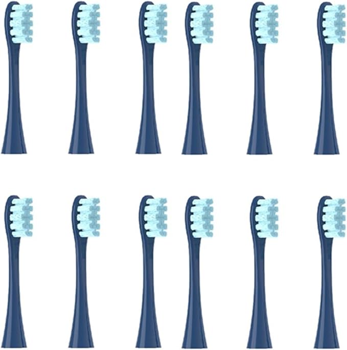 12PCS Replacement Tooth Brush HeadsCompatible for X PRO/ Z1/ F1/ One/Air 2 /SE Sonic Soft Electric(12pcs Dark Blue)