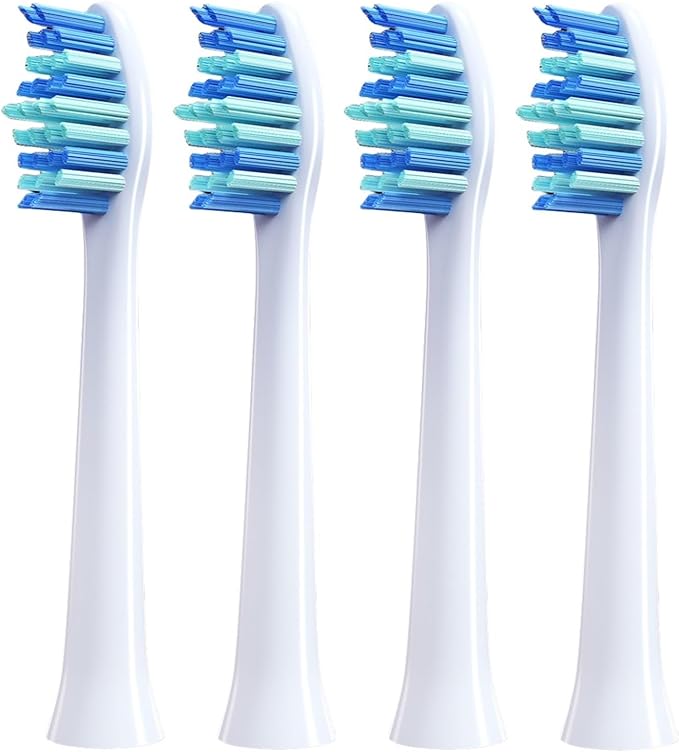 4 Pcs Replacement Brush HeadsCompatible for Electric Toothbrush Head Teeth Cleaner and Plaque Removal with Dust Cover(White)