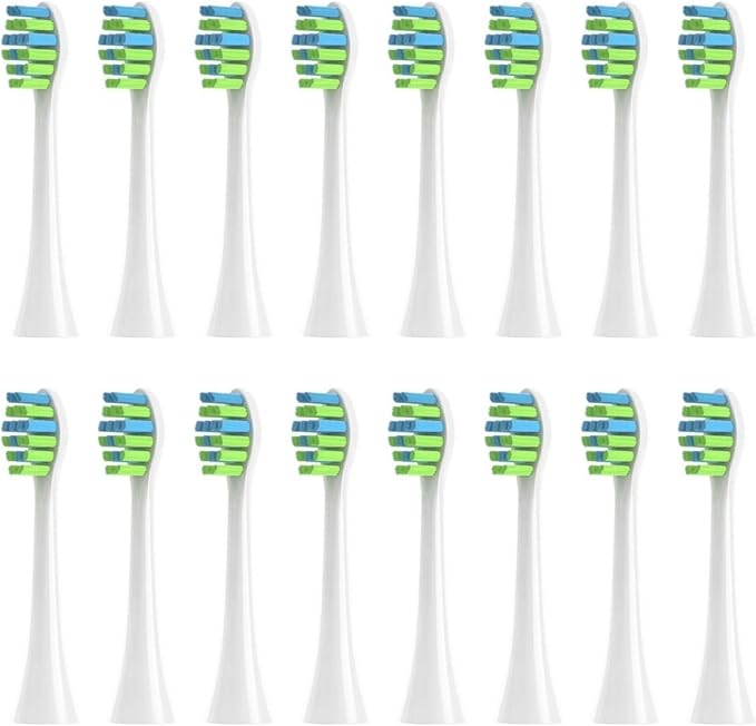 Compatible for T1 Y1 Electric Toothbrush Replacement Heads4/16pcs(16pcs W)
