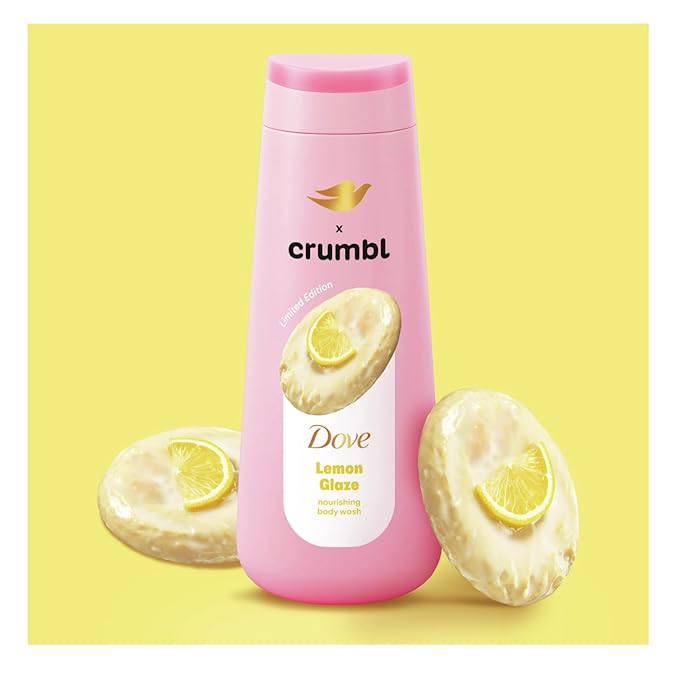 Dove Moisturizing Liquid Body Wash &amp Scrub | Lemon Glaze | 20oz Wash + 15oz Scrub