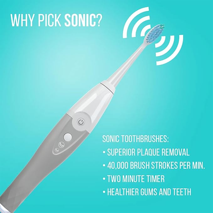 Tao Clean UV Sanitizing Sonic Toothbrush and Cleaning Station Electric Toothbrush Dual Speed Setting London Fog