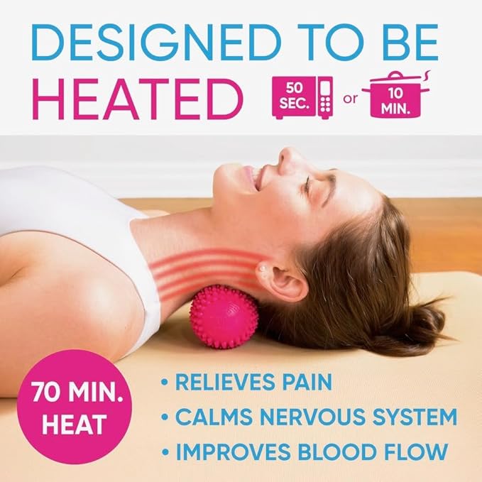 Dr. Cohen's acuProducts Heatable Deep Tissue Massager for Muscle Injury Recovery (acuBall Large - Pink)