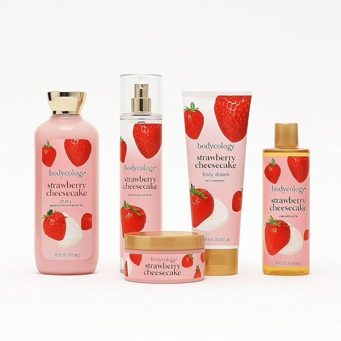 fragrance stwaberry cheese cake vanilla body bath wash &amp cream pack of 5/