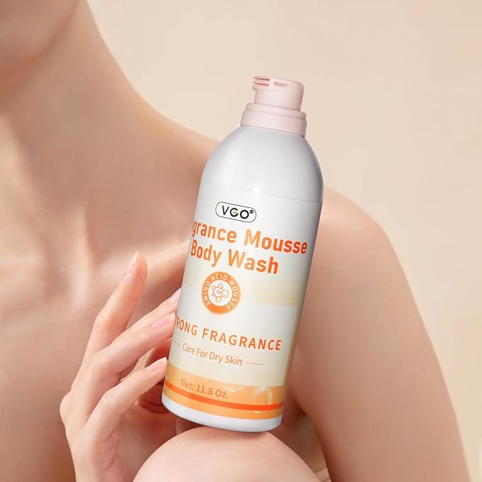 VGO Fragrance Mousse Body Wash Instant Foaming Body Wash for Skin Hydration &amp Refreshing Cleanse 11.8oz