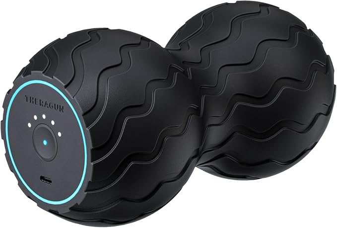 TheraGun Therabody WaveDuo - Ergonomically Contoured Foam Roller - Bluetooth Enabled Muscle Roller for Your Back Neck &amp Spine with 5 Customizable Vibration Frequencies in Therabody App