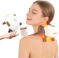 Neck Massager with Heat Portable Hand Massager for Pain Relief Deep Tissue Heated for Muscles Bionic Hand Electric Shiatsu Shoulder and Back Massagers with Fingers(White)