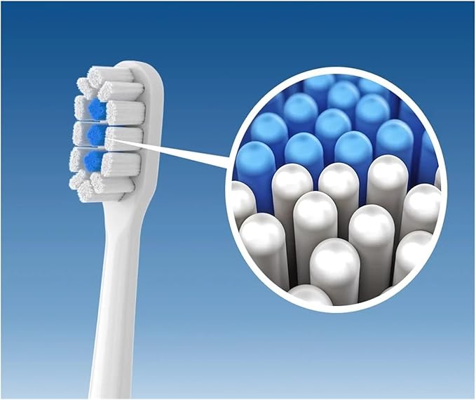 Replacement Brush HeadsCompatible for Xiaomi Mijia T301 T302 T501 /501CSonic Electric Toothbrush Head Soft Bristle Nozzles(T301-302-BK-6Pcs)
