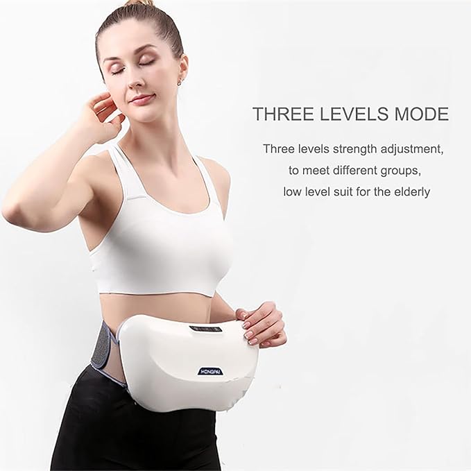 Abdominal Massager Electric Stomach Massager 3 Adjustable Intensities Forward Reverse Massage Constant Temperature hot Compress deep gastrointestinal Massage Relieve Flatulence