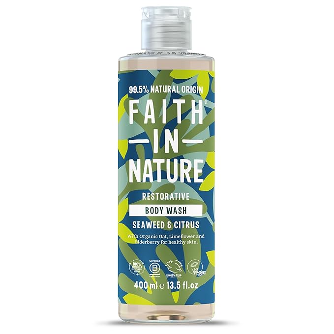 Faith In Nature Seaweed &amp Citrus Shower Gel &amp Foam Bath 13.5 Oz