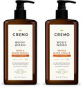 Cremo Rich-Lathering Spice &amp Black Vanilla Body Wash for Men Notes of Spices Dark Woods and Black Vanilla 32 Fl Oz(Pack of 2)
