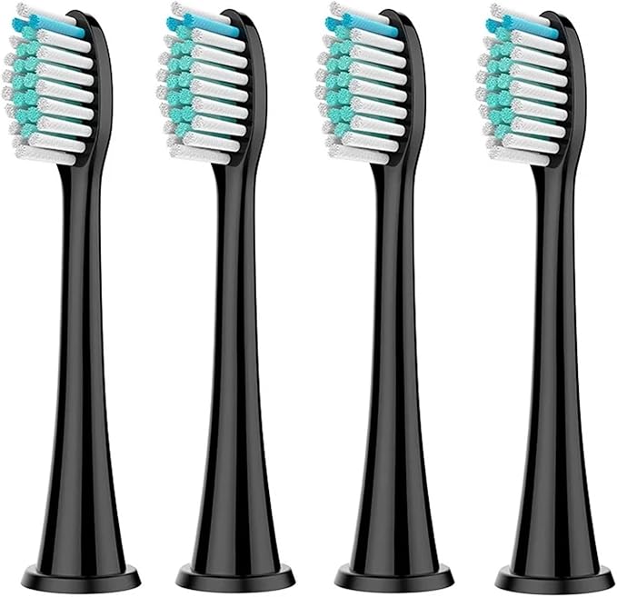 8Pcs Replacement Brush HeadsCompatible for Philips HX3/HX6/HX9 Series Electric Toothbrush Heads HX6064(4Pcs Black)