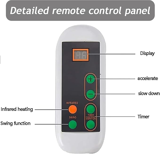 Swing Foot Massager Portable Electric Aerobic Exerciser Gear Speed Adjustable Relax Foot Pain ReliefFitness Blood Chi Machine with Controller