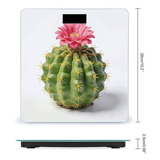 Cactus Smart Scale for Body Weight Digital Bathroom Scale Toughened Glass Weight Scale with Large LCD Backlight Display High Precision Scales Weighing Machine