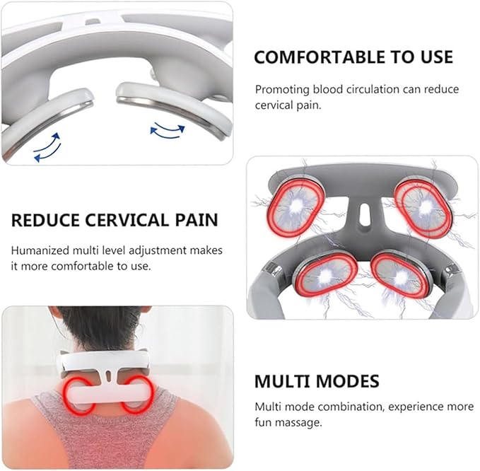 Vitality Magic Pro 2.0 Neck Relaxation Device - Portable Massager with Heat &amp Vibration Modes