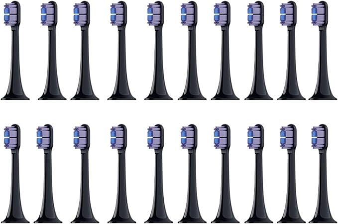 4/20 Pieces - Replacement Heads for T700 Electric Toothbrush(Black purple-20pcs)