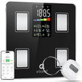 arboleaf Smart Scale and Tape Measure Body Fat Measuring Tape and Smart Scale for Body Weight Digital Bluetooth Weighing Machine Circumference Analyzer App Sync 400lbs 11