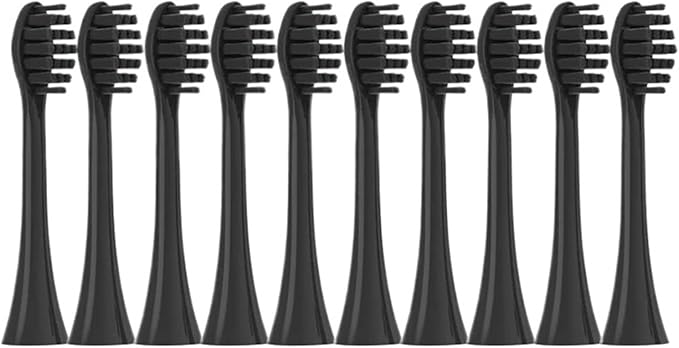 Toothbrushes Head Compatible for P7/Y8/G7/SUP/T1/Moon Sonic Electric Tooth(SolidBlack)
