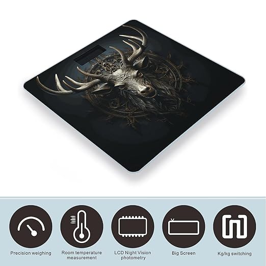 Antlers Scale for Body Weight Digital Bathroom Scale Precision Smart Weighing Scales with Clear LED Display Accurate High Precision Scales Weighing Machine
