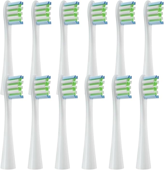 Compatible for Replacement Brush Heads for X/X PRO/ Z1/ F1/ One/Air 2 /SE Toothbrush Soft Bristle Nozzles Refill(12White)