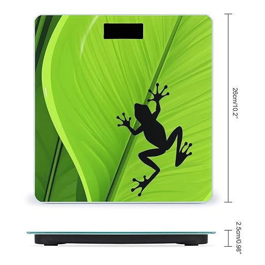 Women's Digital Bathroom Weighing Scale Automatic Switch Energy Saving Scale Smart Scale for Body Weight Green Leaf Frog