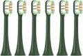 4/6PC Electric Toothbrush HeadsCompatible for SOOCAS Soft Bristle Brush Vacuum Sealed Packed(6VanGoghGreen)