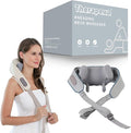 Therapexa Neck &amp Shoulder Massager Back Massager for Pain Relief Deep TissueMassager for Neck and Shoulder PainBack Massager with Heat. (Gray)