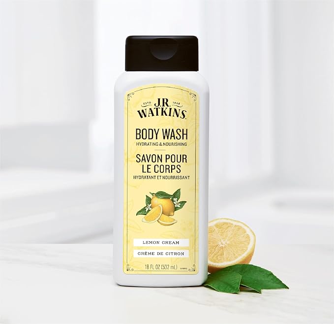 J.R. Watkins Body Wash Lemon Cream 18 fl oz 2 Pack