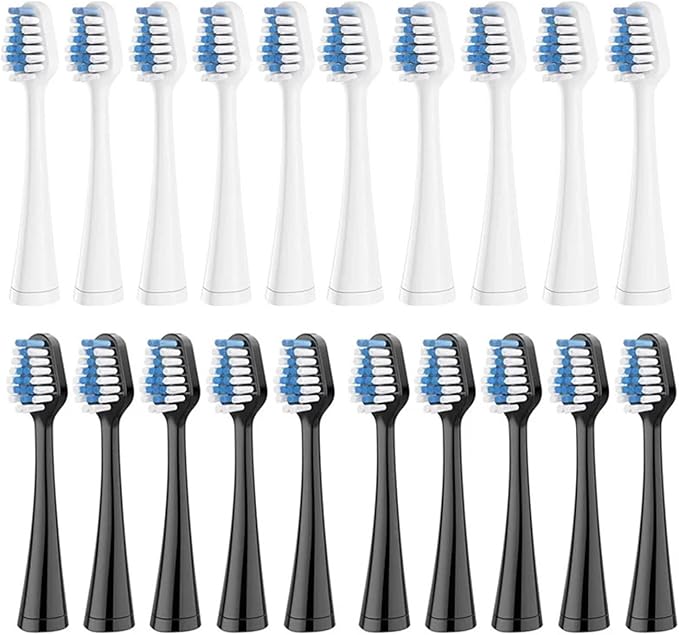 Replacement Toothbrush Heads Gentle&ampEffects 10 Pcs Brush RefillsCompatible for WaterpikComplete Care 5.0/9.0 (WP-861/CC-01)(10 White)