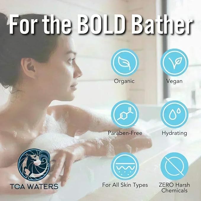 Debonair Bubble Bath – Jasmine &amp Teakwood – Bold Sophisticated Scent Sulfate-Free Sensual Bath Soak – 12 fl oz – TOA Waters