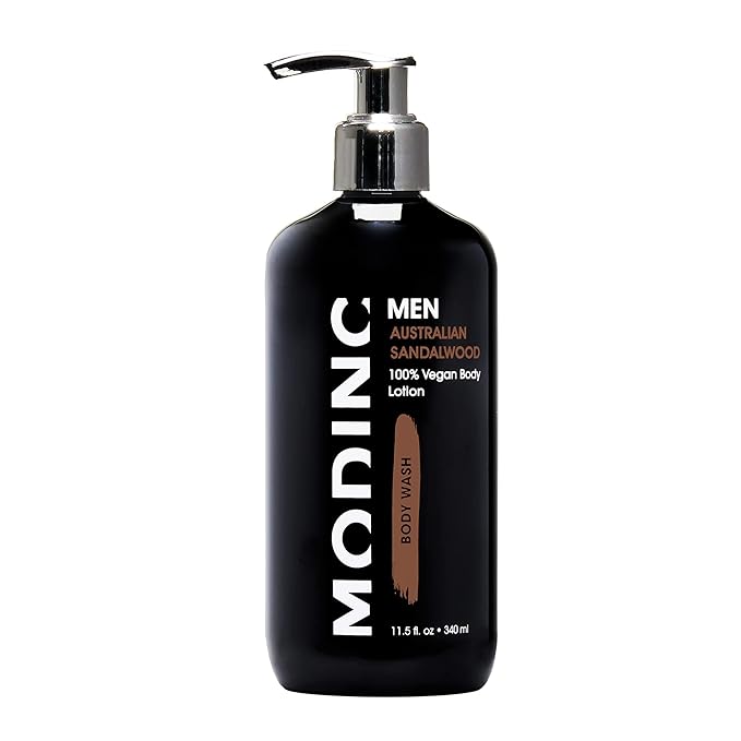 Modinc Luxury Australian Sandalwood Body Wash Hydration Blend Vegan Cruelty Free Pump 11.5 Ounces
