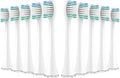 Replacement Brush HeadsCompatible for Aquasonic Black Series Pro Vibe Duo Electric Toothbrush Refill Nylon Bristles(10pcs White)