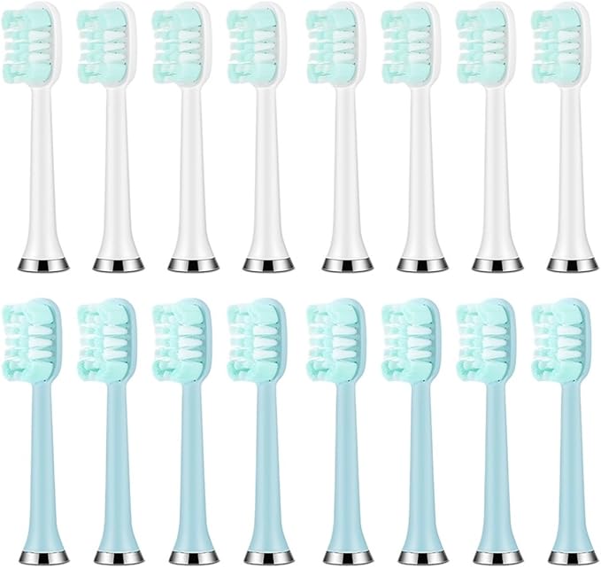 16pcs Electric Toothbrush Replacement HeadsCompatible for Teeth Soft Tooth Brush(Ivory)