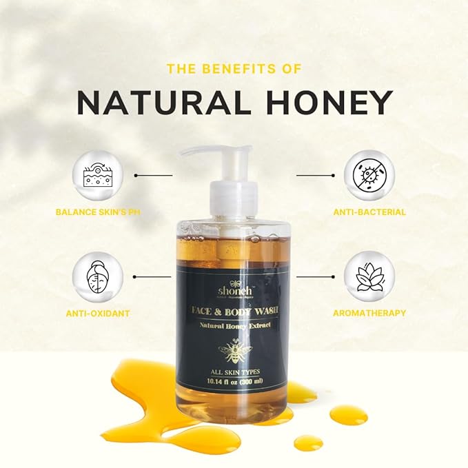 Shoneh Face &amp Body Wash – Natural Honey Extract [PH 5.5] – Suitable for ALL Skin Types