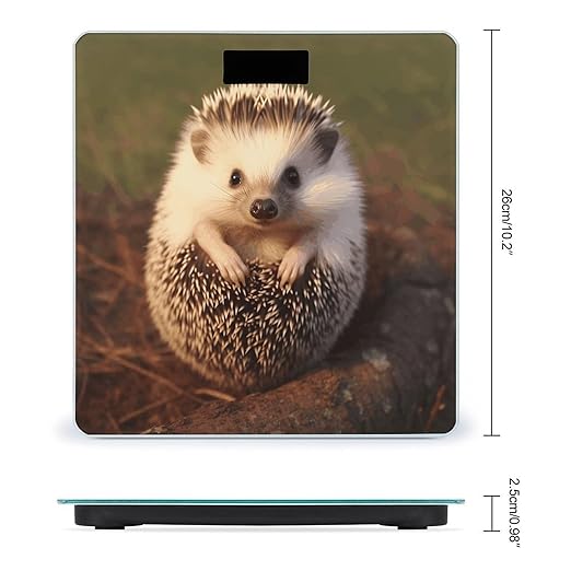 Hedgehog Bathroom Scale for Body Weight 400 Lb Weight Scale with High Precision Sensors Tempered Glass Highly Accurate Digital Weighing Machine for People