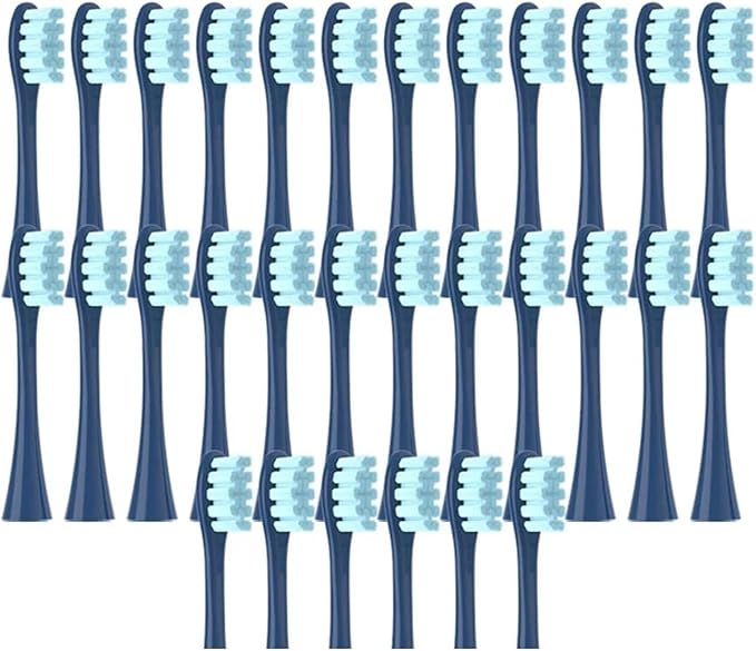 30/50PCS  Compatible for X/X PRO/ Z1/ F1/ One/Air 2 /SE Replacement Head Toothbrush Nozzles Soft(30Blue)