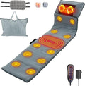 Full Body Massage Mat with Heat Back Massage Pad with Detachable Neck Massager with 10 Vibration Motors Multifunctional Body Massager Gift for Dad Mom Women Men