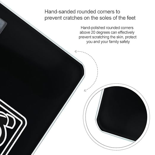 Eat Sleep Boosts Digital Bathroom Scale for Body Weight Lighted LCD Display Round Corner