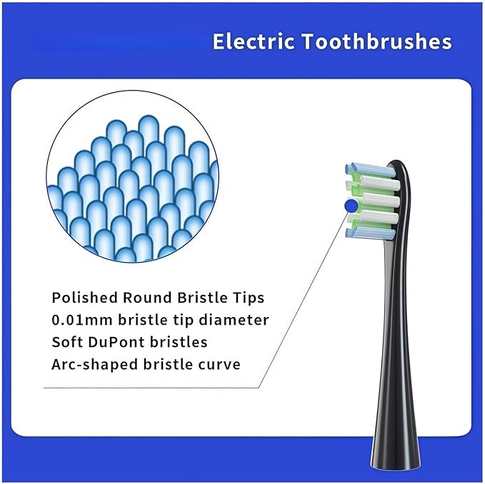 Replacement Brush Head Compatible with Oclean X/X Pro/SE+/ Air / Z1 / F1 / One Electric Toothbrush Soft Bristle Brushes Replaceable Head Fit Sonic(10 White 10 Pink)