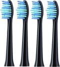 4 Pcs Replacement Brush Heads Compatible for HiLink Lebooo Toothbrush Head Teeth Cleaner(Black B)