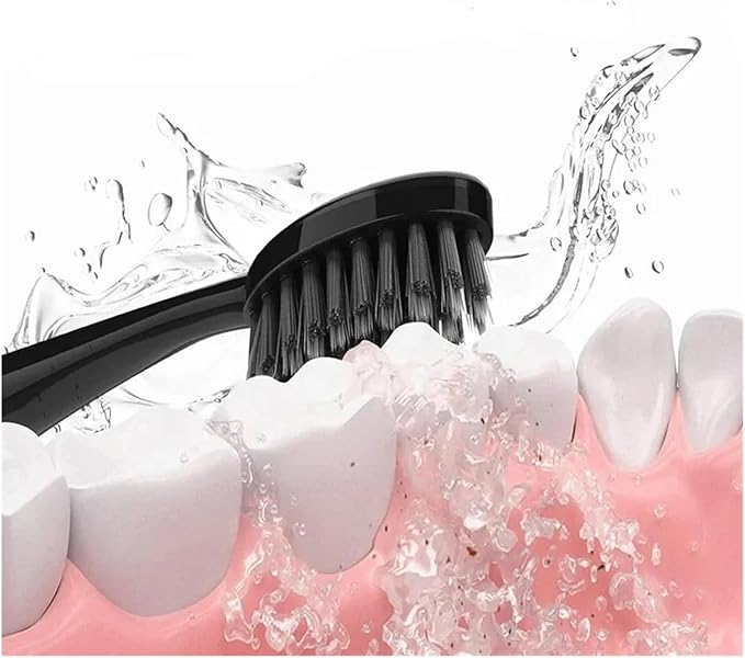 16PCS Replacement Toothbrush HeadsCompatible for Seago SG-540Cleaning Deep Tooth Gaps Suitable(16BLACK)