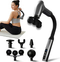 Massage Gun with Upgraded Extension Handle Massage Gun Deep Tissue - Back Massager for Pain Relief Deep Tissue Muscles/Neck/Shoulders/Waist/Legs Massager 5 Replaceable Heads &amp 9 Speed Levels