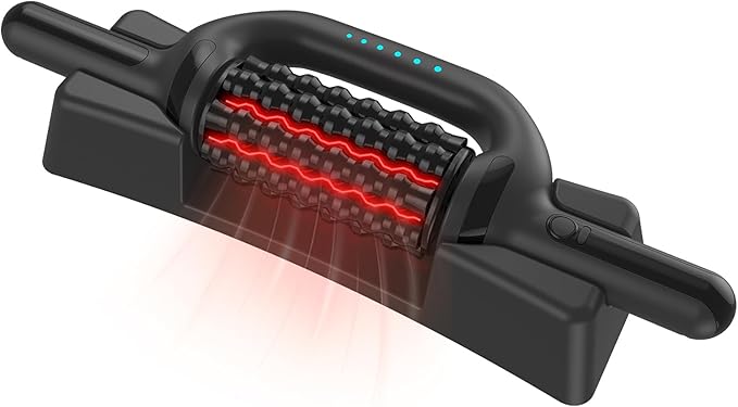Electric Rolling Massager with Redlight Lymphatic Drainage Massager for lymphedema &amp lipedema Muscle recovery Stick and Back Massage Roller 6-Speed Massage Roller Tool for Arm Legs Calf Foot