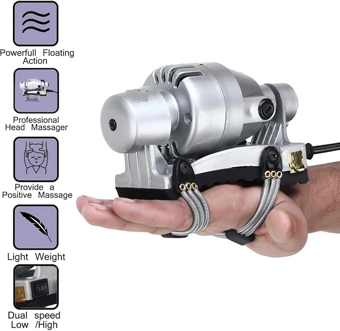 Electric Body Massager Gun 8 Modes Battery Powered Vibration Therapy for Pain Relief