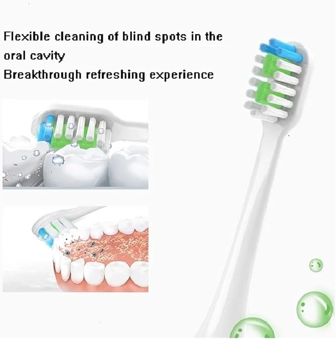 4 Pcs Replacement Brush Heads Compatible for V1/X1/X3/X5/X3U/X3PRO/v1/v2 Electric Toothbrush Soft Bristle Nozzles(4 Pcs Black)