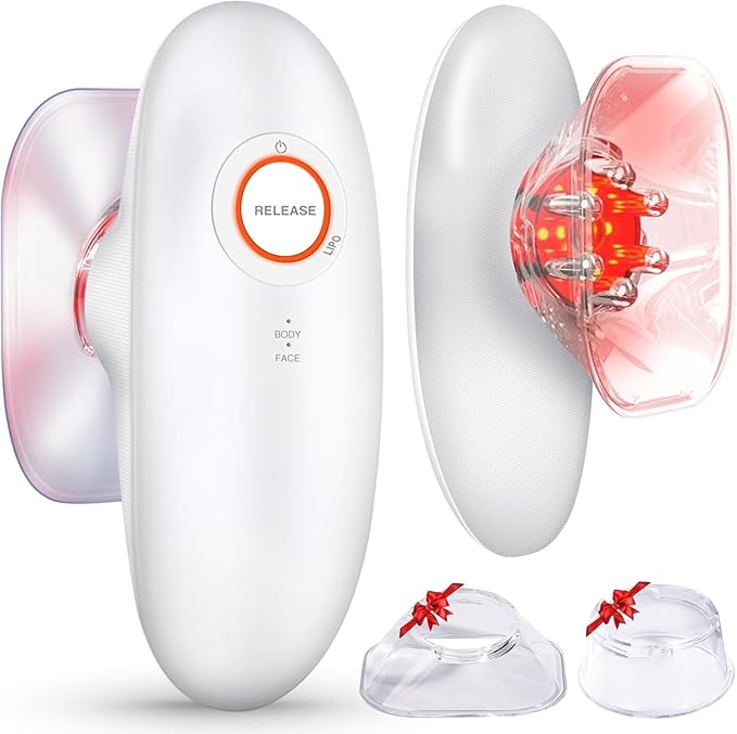 Sunegg 3-in-1 Body Sculpting Machine Electric Cellulite Massager-3 Modes Adjustable Body Sculpting Machine- Home Use Cupping Therapy Tool for Back Belly Waist Arms Legs-Silver